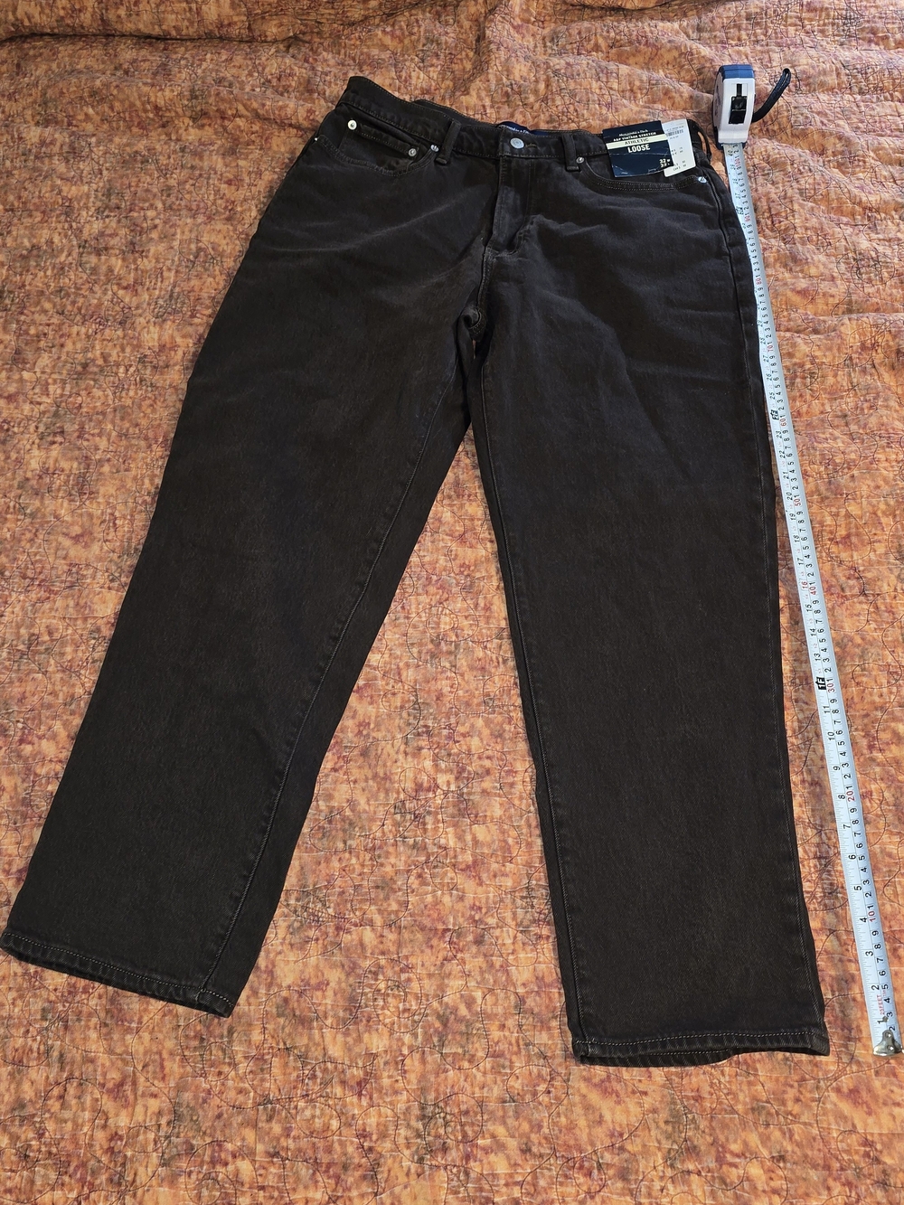 NWT Abercrombie & Fitch Athletic Loose Jeans 32x32 Brown Vintage Stretch